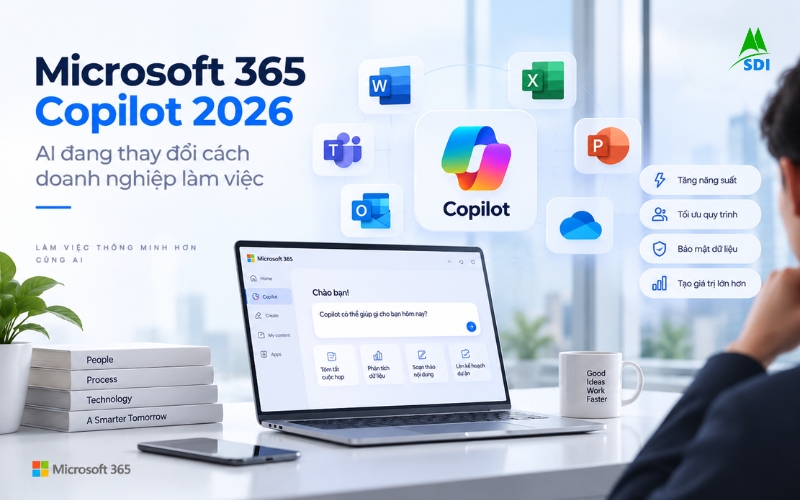 Microsoft 365 Copilot 2026 – AI thay đổi cách doanh nghiệp làm việc